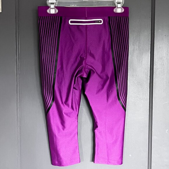 NWT Nike Power Speed Running Capris Tights Cosmic Purple Women's Medium M 801694 - Picture 2 of 14